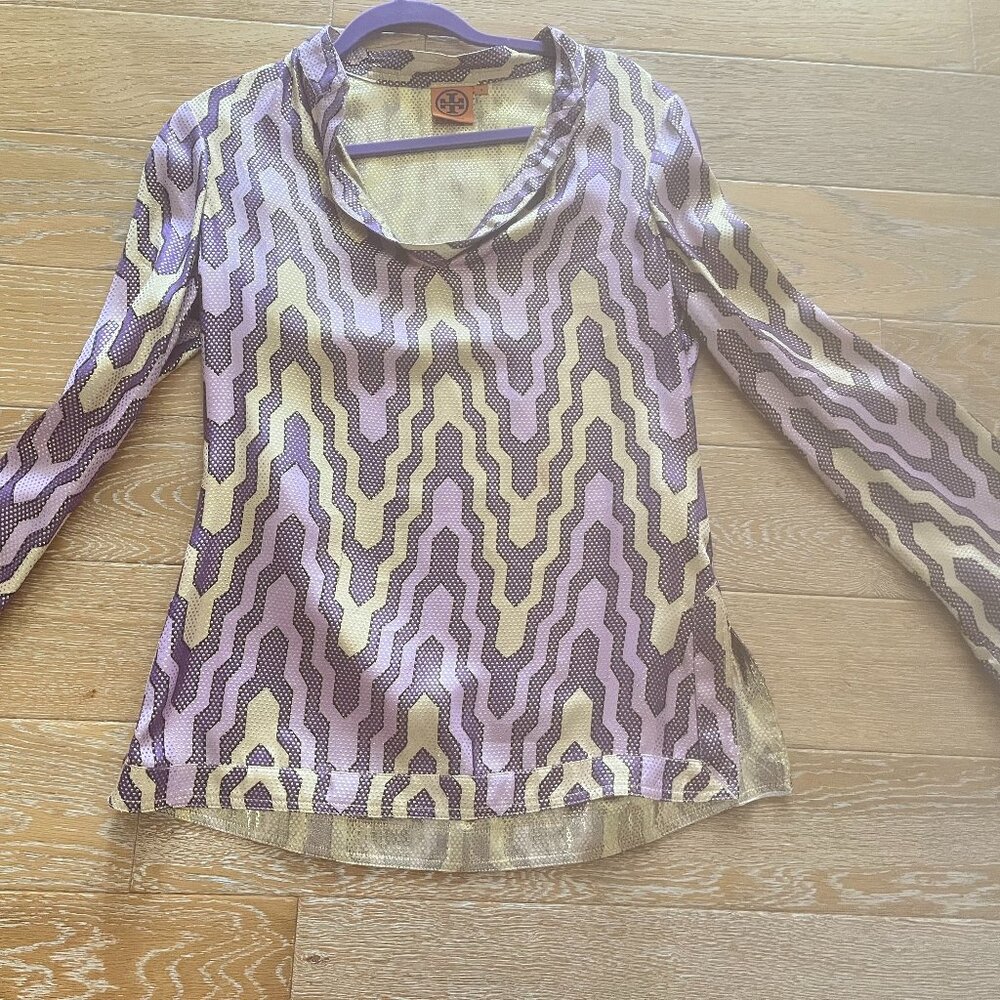 Tory Burch Metallic Stephanie Tunic Sz 8